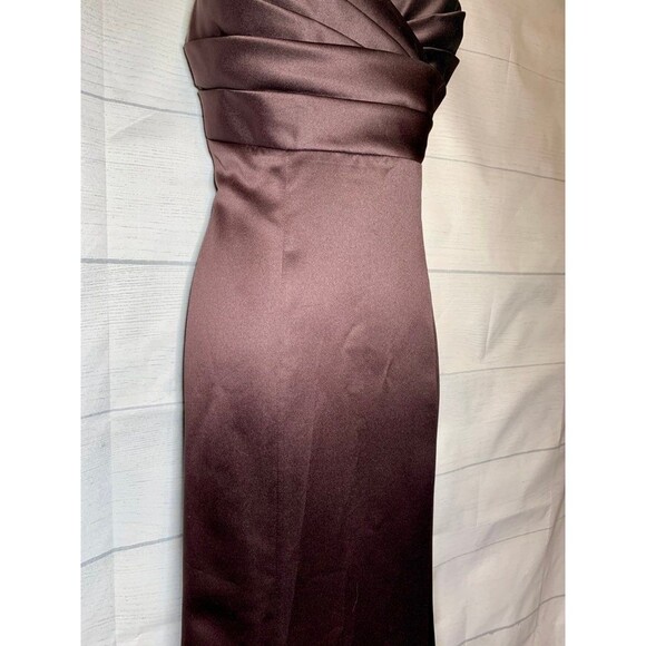 David's Bridal Sweetheart Neckline Mocha Formal Gown Dress- Size 10 - Picture 6 of 12